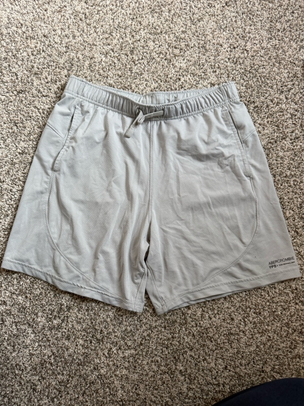 abercrombie kids Light Gray Athletic Mesh Shorts